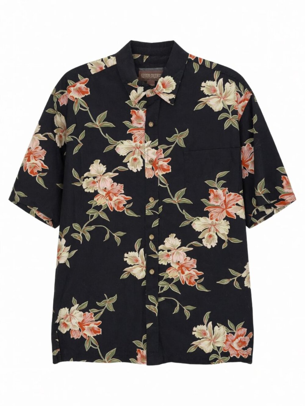 Cooke Street Black Floral Hawaiian Shirt M
